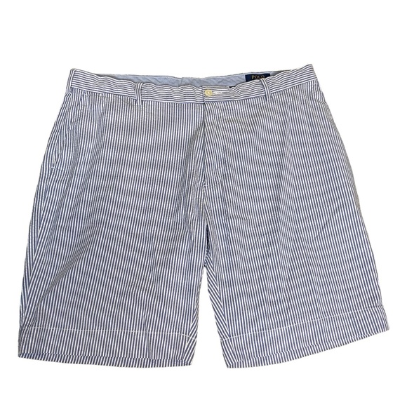 Polo Ralph Lauren Other - Polo Ralph Lauren Shorts Size 38 Blue Striped Seersucker Stretch Classic Fit